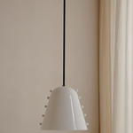 Gemma Pendant - Blackened Brass / Opaline with Opaline Embellishments