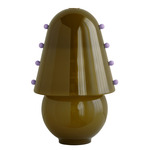 Gemma Table Lamp - Brass / Pistachio with Lilac Embelleshments