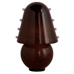 Gemma Table Lamp - Brass / Tobacco with Lilac Embellishments