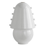 Gemma Table Lamp - Patina Brass / Opaline with Opaline Embellishments