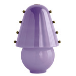 Gemma Table Lamp - Patina Brass / Lilac with Pistachio Embelleshments
