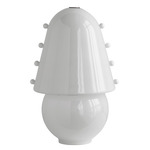 Gemma Table Lamp - Blackened Brass / Opaline with Opaline Embellishments