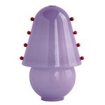 Gemma Table Lamp - Blackened Brass / Lilac with Poppy Embelleshments