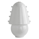 Gemma Table Lamp - Pewter / Opaline with Opaline Embellishments