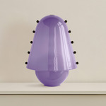 Gemma Table Lamp - Blackened Brass / Lilac with Pistachio Embelleshments