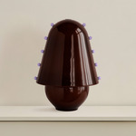 Gemma Table Lamp - Blackened Brass / Tobacco with Lilac Embellishments