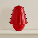 Gemma Table Lamp - Blackened Brass / Poppy with Ink Embellishments
