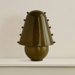 Gemma Table Lamp - Pewter / Pistachio with Pistachio Embellishments