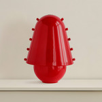 Gemma Table Lamp - Pewter / Poppy with Poppy Embellishments