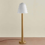 Gemma Floor Lamp - Brass / Opaline with Opaline Embellishments