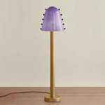 Gemma Floor Lamp - Brass / Lilac with Amber Embelleshments