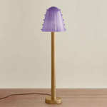 Gemma Floor Lamp - Brass / Lilac with Lilac Embelleshments