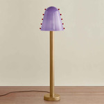 Gemma Floor Lamp - Brass / Lilac with Poppy Embelleshments