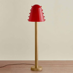 Gemma Floor Lamp - Brass / Poppy with Poppy Embellishments