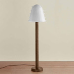Gemma Floor Lamp - Patina Brass / Opaline with Opaline Embellishments