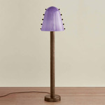 Gemma Floor Lamp - Patina Brass / Lilac with Pistachio Embelleshments