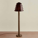 Gemma Floor Lamp - Patina Brass / Tobacco with Ink Embellishments