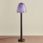 Gemma Floor Lamp - Blackened Brass / Lilac with Pistachio Embelleshments