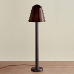Gemma Floor Lamp - Blackened Brass / Tobacco with Lilac Embellishments