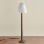 Gemma Floor Lamp - Pewter / Opaline with Opaline Embellishments