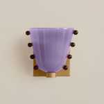 Gemma Wall Sconce - Brass / Lilac with Amber Embelleshments