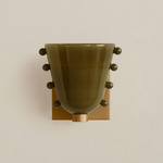 Gemma Wall Sconce - Brass / Pistachio with Pistachio Embellishments
