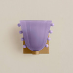 Gemma Wall Sconce - Brass / Lilac with Lilac Embelleshments