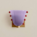 Gemma Wall Sconce - Brass / Lilac with Poppy Embelleshments