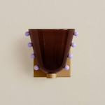 Gemma Wall Sconce - Brass / Tobacco with Lilac Embellishments