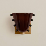 Gemma Wall Sconce - Brass / Tobacco with Ink Embellishments