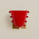 Gemma Wall Sconce - Brass / Poppy with Poppy Embellishments