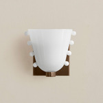 Gemma Wall Sconce - Patina Brass / Opaline with Opaline Embellishments