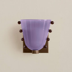 Gemma Wall Sconce - Patina Brass / Lilac with Amber Embelleshments