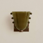 Gemma Wall Sconce - Patina Brass / Pistachio with Pistachio Embellishments