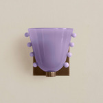 Gemma Wall Sconce - Patina Brass / Lilac with Lilac Embelleshments
