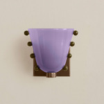 Gemma Wall Sconce - Patina Brass / Lilac with Pistachio Embelleshments