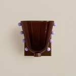 Gemma Wall Sconce - Patina Brass / Tobacco with Lilac Embellishments