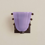 Gemma Wall Sconce - Blackened Brass / Lilac with Amber Embelleshments
