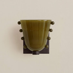 Gemma Wall Sconce - Blackened Brass / Pistachio with Pistachio Embellishments
