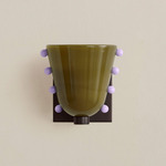 Gemma Wall Sconce - Blackened Brass / Pistachio with Lilac Embelleshments