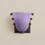 Gemma Wall Sconce - Blackened Brass / Lilac with Pistachio Embelleshments