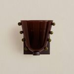 Gemma Wall Sconce - Blackened Brass / Tobacco with Pistachio Embellishments