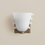 Gemma Wall Sconce - Pewter / Opaline with Opaline Embellishments