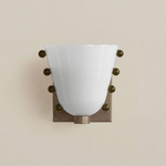 Gemma Wall Sconce - Pewter / Opaline with Pistachio Embellishments