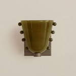 Gemma Wall Sconce - Pewter / Pistachio with Pistachio Embellishments