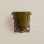 Gemma Wall Sconce - Pewter / Pistachio with Lilac Embelleshments