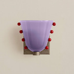 Gemma Wall Sconce - Pewter / Lilac with Poppy Embelleshments