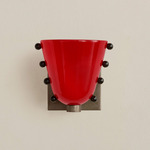Gemma Wall Sconce - Pewter / Poppy with Ink Embellishments
