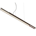Dala Linear Suspension - Dark Grey / Wood Finish / Opal
