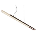 Dala Linear Suspension - Sand / Wood Finish / Opal